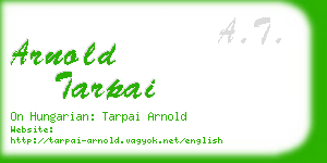 arnold tarpai business card